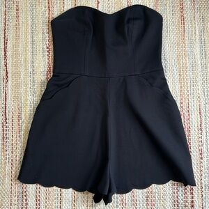 Cooperative Black Scalloped Romper, size 6